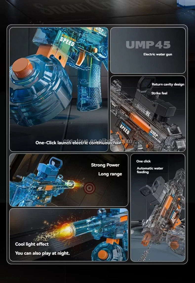 Automatic Water Gun With Cool Muzzle Lights