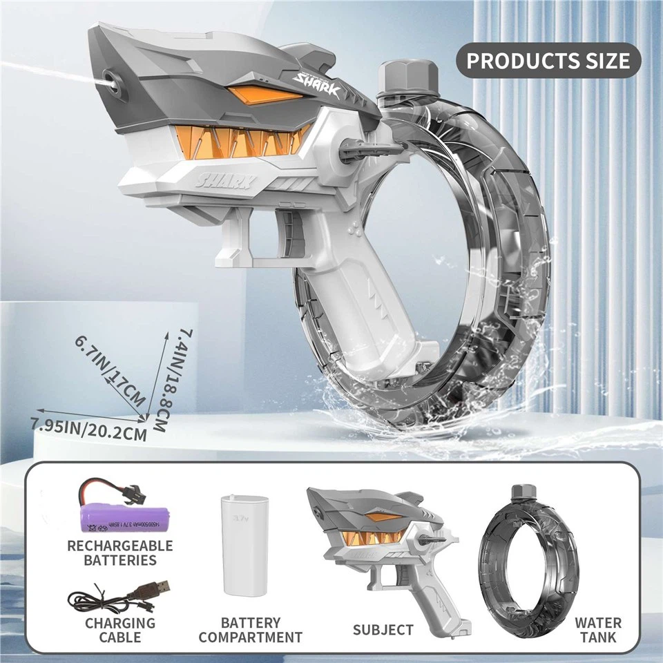 Cool Shark Shape Electric Water Gun