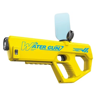 Electric water gun can be connected to an external water bottle