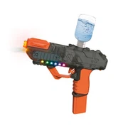 Electric water gun with light can be connected to an external water bottle