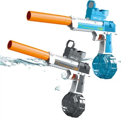 425ml Pistol Automatic Electric Water Blaster Transparent/solid color