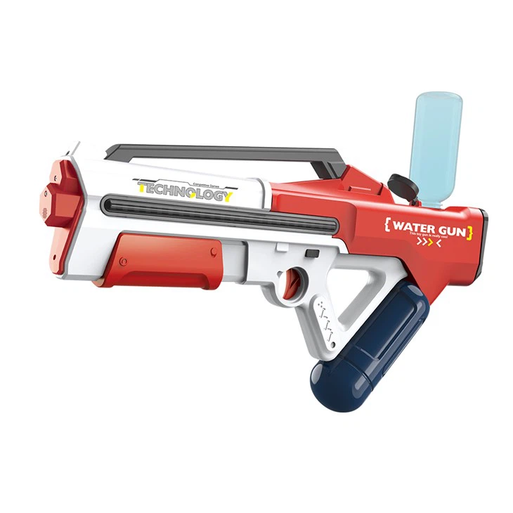 Equipped with lights, it can be connected to a water bottle, manual and electric water gun toys
