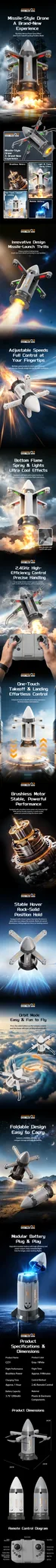 Brushless motor folding RC spray rocket with camera