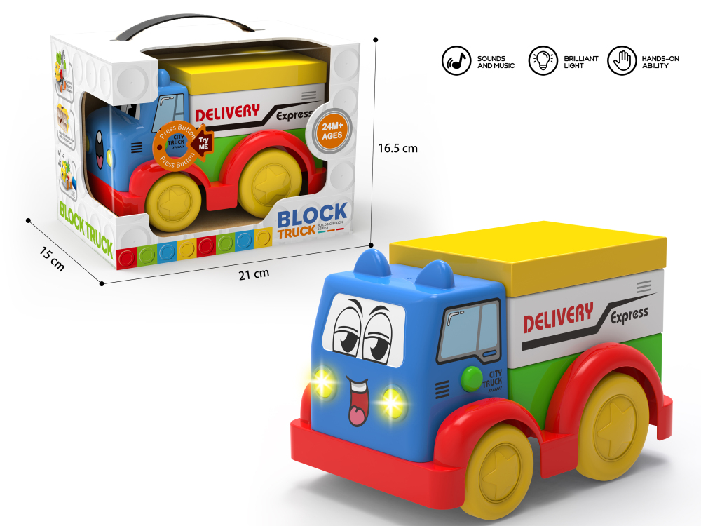 Light & Music Delivery Truck Building Set