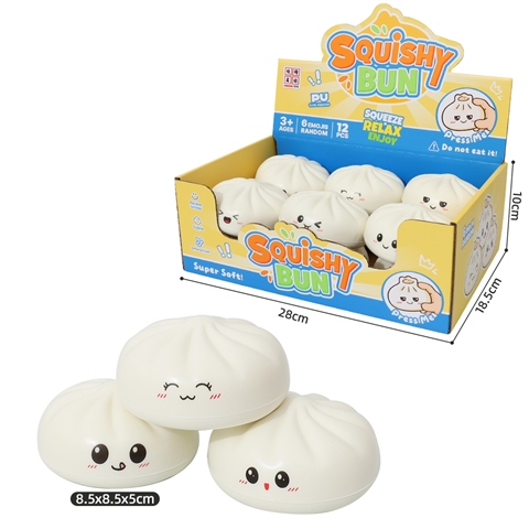 White Mini Bun Squishy Display Box