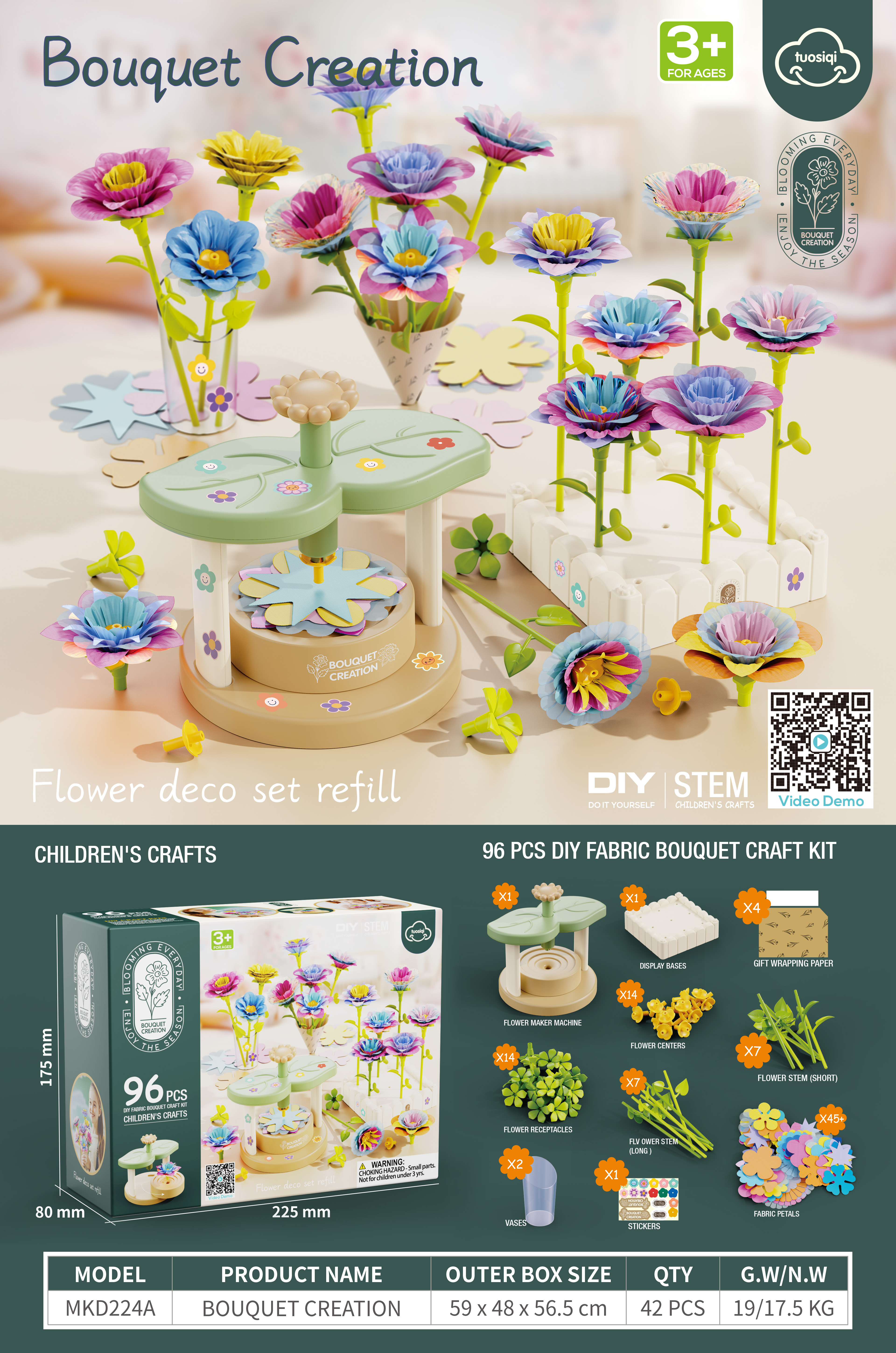 CPS335385 DIY Flower Making Machine 96PCS image