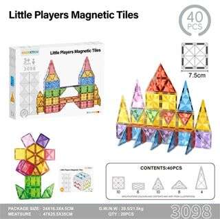 7.5 Magnetic Building Tiles – 40 Pieces