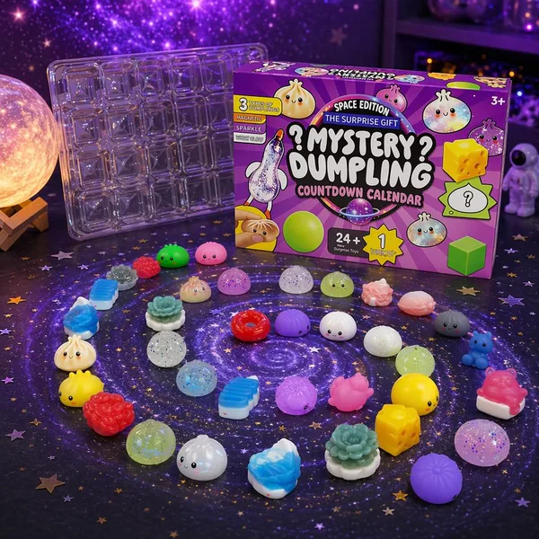 CPS350808 Mystery Dumpling & Baozi 24-Day Fidget Squishy Countdown Calendar