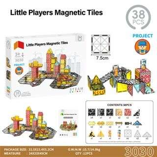 7.5 Magnetic Building Blocks 38-Piece Crane Truck
