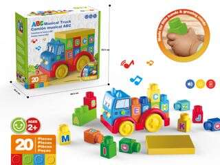 Light & Music Alphabet Block Car 20PCS