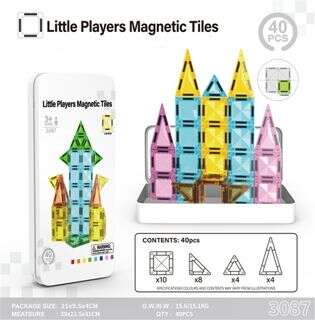 3.75-inch magnetic tiles, 40 pieces