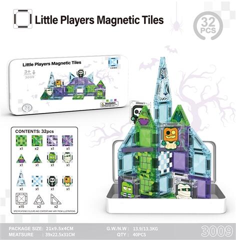 CPS351648 3.75 Magnetic Blocks Quirky 32pcs