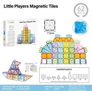 7.5 Magnetic Star-Diamond Blocks – 62 Pieces