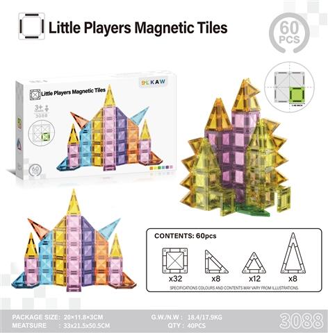 CPS351658 3.75-inch magnetic tiles, 60 pieces