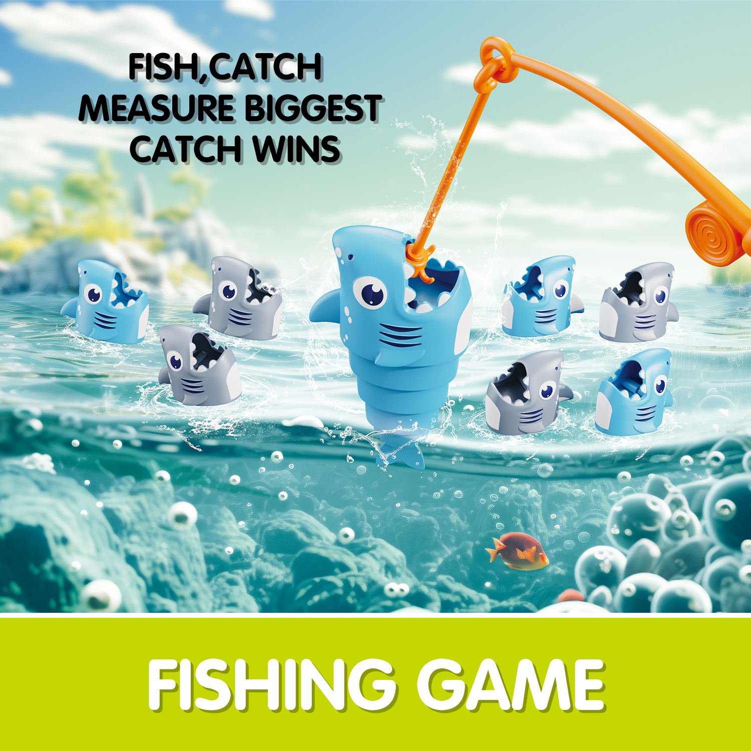 CPS345264 Magnetic Fishing Game 72PCS image