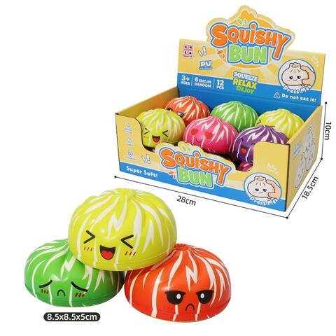 CPS350802 Zebra-Stripe Bun Squishy Display Box