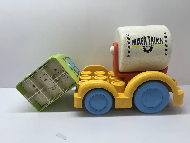 CPS291344 Wheat Straw Light & Music Mixer Truck Building Set