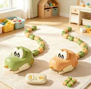 Remote-Controlled Snake Game (Snake head contains a built-in 14500/500 mAh lithium battery) (Remote