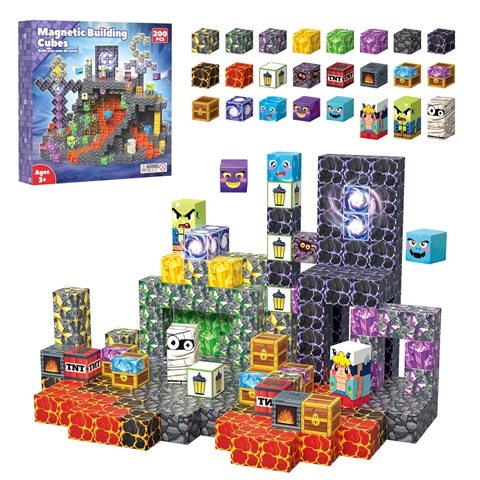 CPS343818 200pcs Crystal castle magnetic block